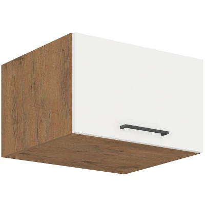 Hluboká digestořová skříňka VANYA - šířka 60 cm, bílá / dub lancelot