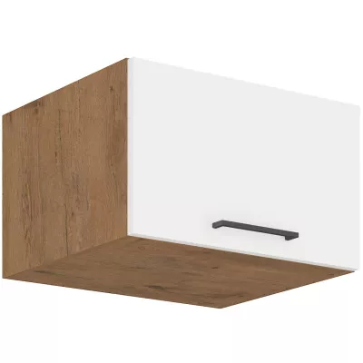 Hluboká digestořová skříňka VANYA - šířka 60 cm, bílá / dub lancelot