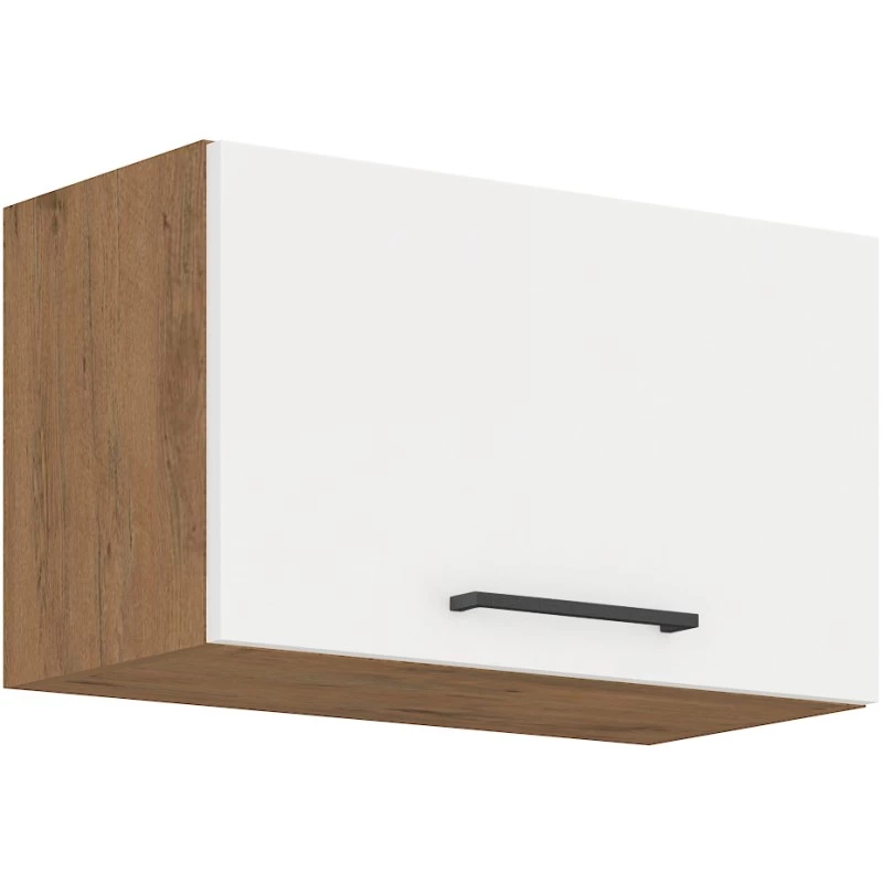 Digestořová skříňka VANYA - šířka 60 cm, bílá / dub lancelot