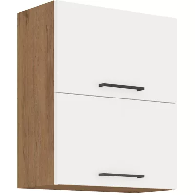 Horní výklopná skříňka VANYA - šířka 60 cm, bílá / dub lancelot