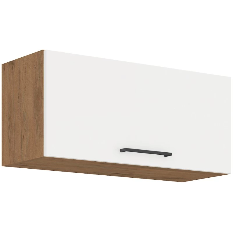 Digestořová skříňka VANYA - šířka 80 cm, bílá / dub lancelot