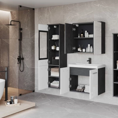 Koupelnová sestava ESTELA 2 - matera / bílá lesk