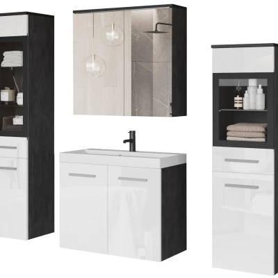 Koupelnová sestava ESTELA 2 - matera / bílá lesk