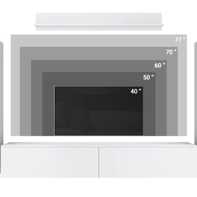 Obývací stěna HARPER XL - matera / bílá lesklá