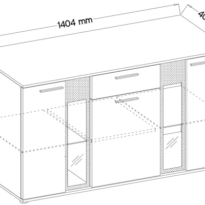 Komoda do obýváku SANA - dub sonoma