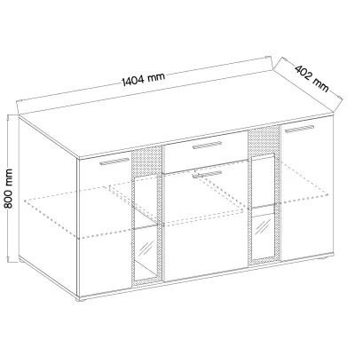 Komoda do obýváku SANA - dub sonoma