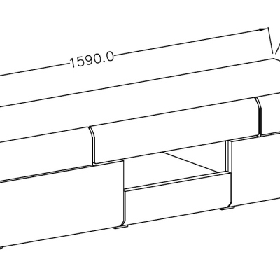 Televizní stolek se šuplíky COLORADO, antracit