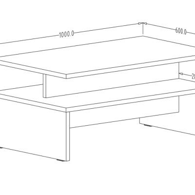 Moderní konferenční stolek BRYCE, bílá